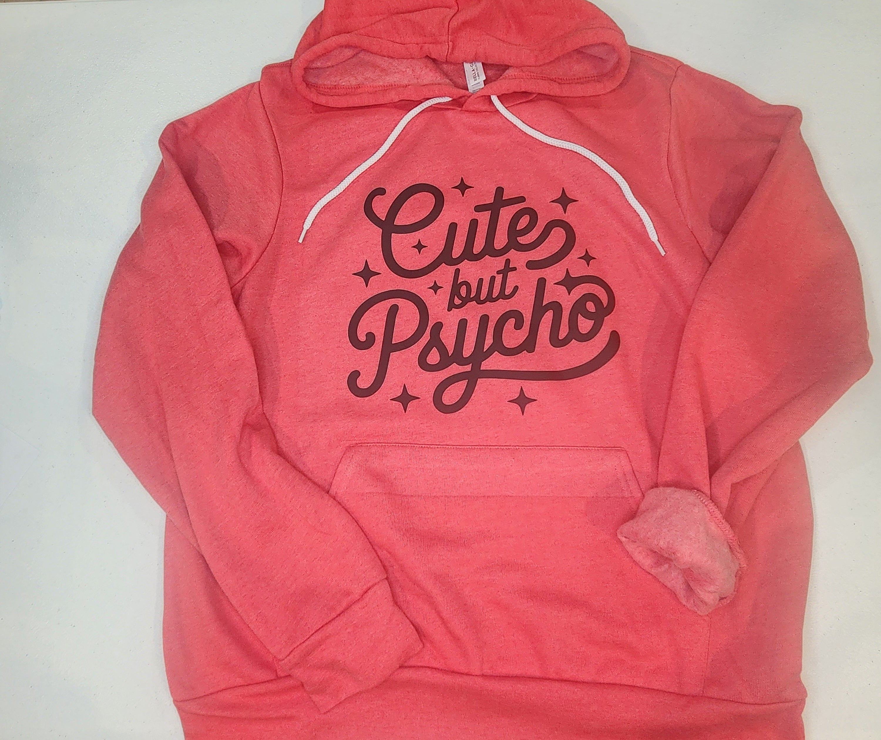 "Cute But Psycho" Heathered Fleece Pullover