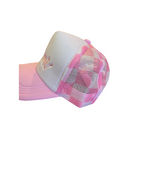 SPF Me Custom Embroidered Pastel Pink Trucker Hat