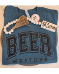 The Premium "Beer Weather" Varsity Graphic T-Shirt