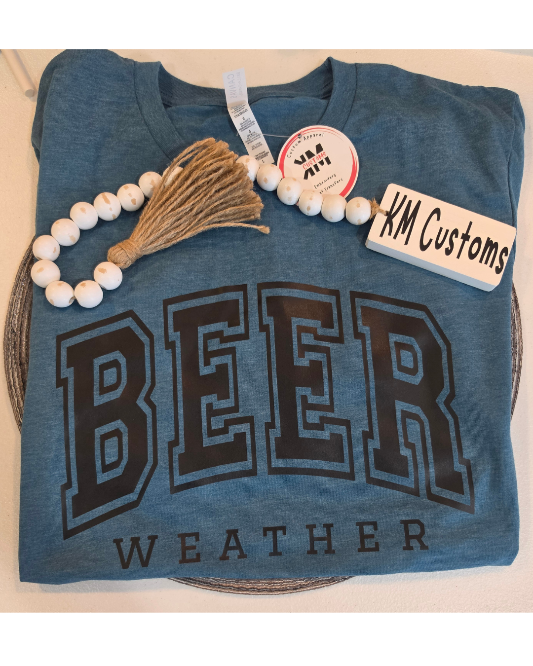 The Premium "Beer Weather" Varsity Graphic T-Shirt