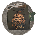Spooky Vibes Skull Leopard Print Pumpkin Hoodie