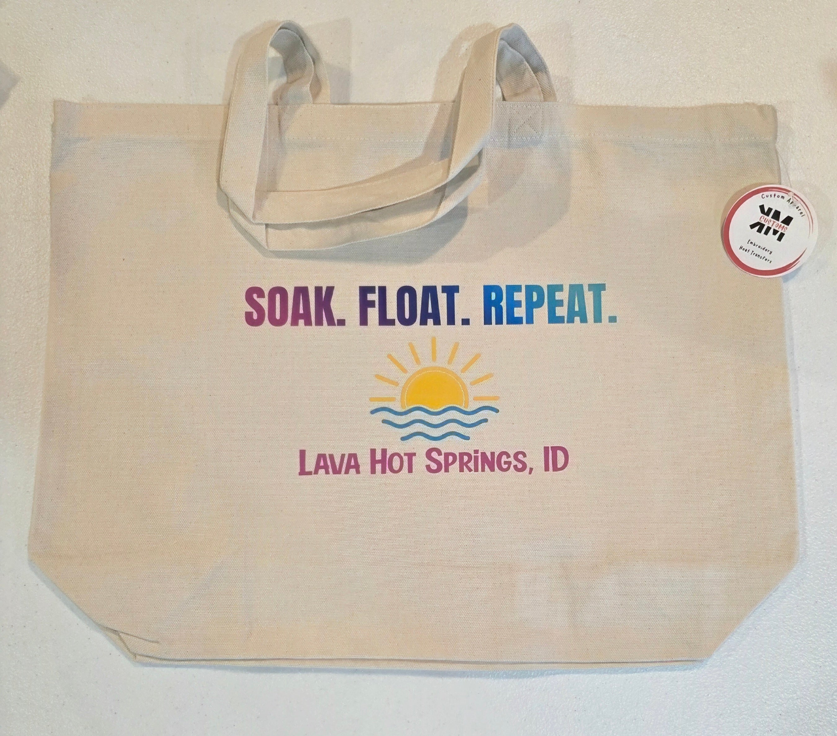 Lava Hot Springs Canvas Tote Jumbo