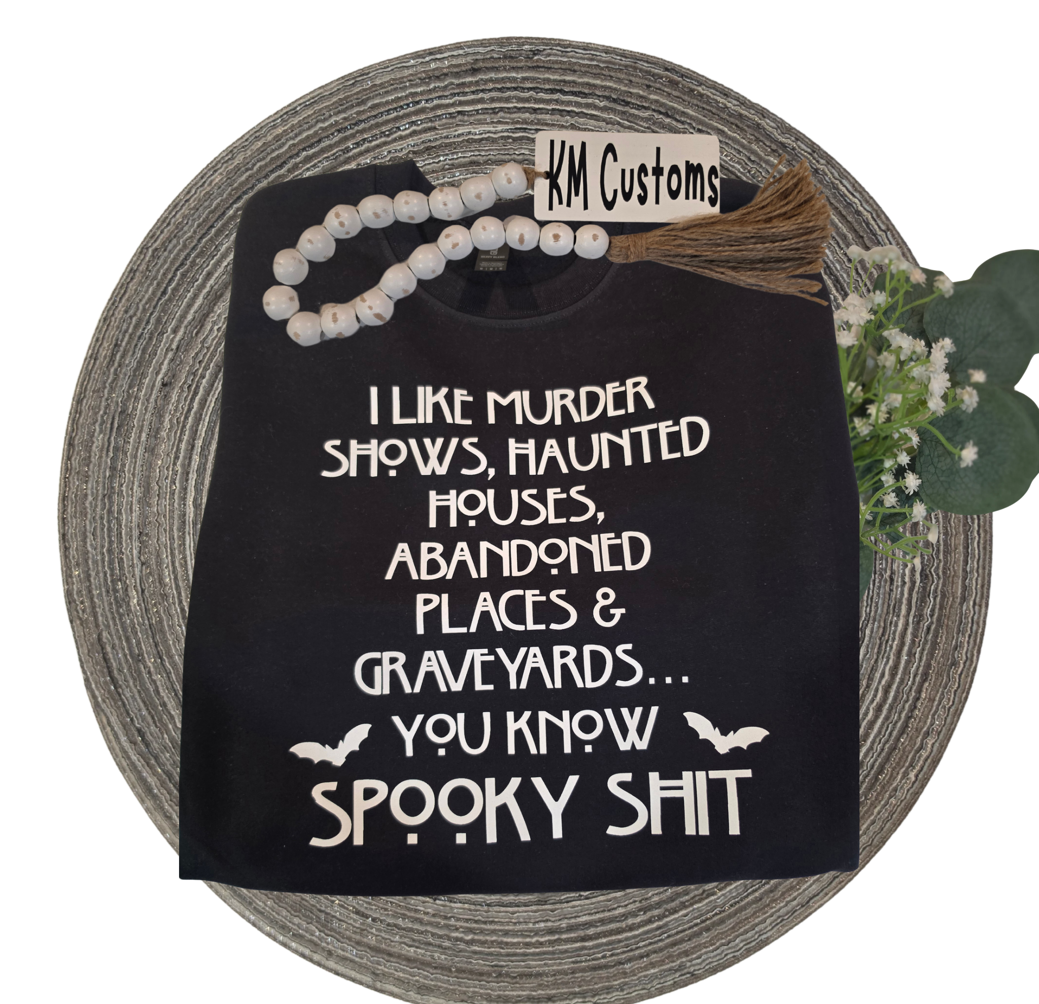 I Like Spooky Shit True Crime & Haunted Places Crewneck Sweatshirt
