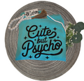 "Cute But Psycho" Heathered Fleece Pullover