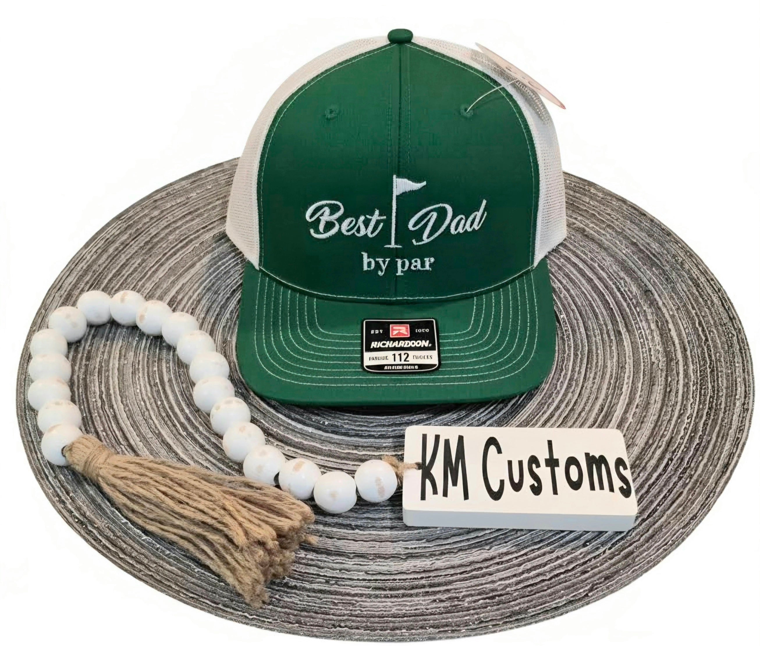 Best Dad by Par Embroidered Golf Trucker Hat