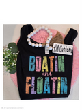 Boatin' and Floatin Retro Distressed Graphic Tank Top