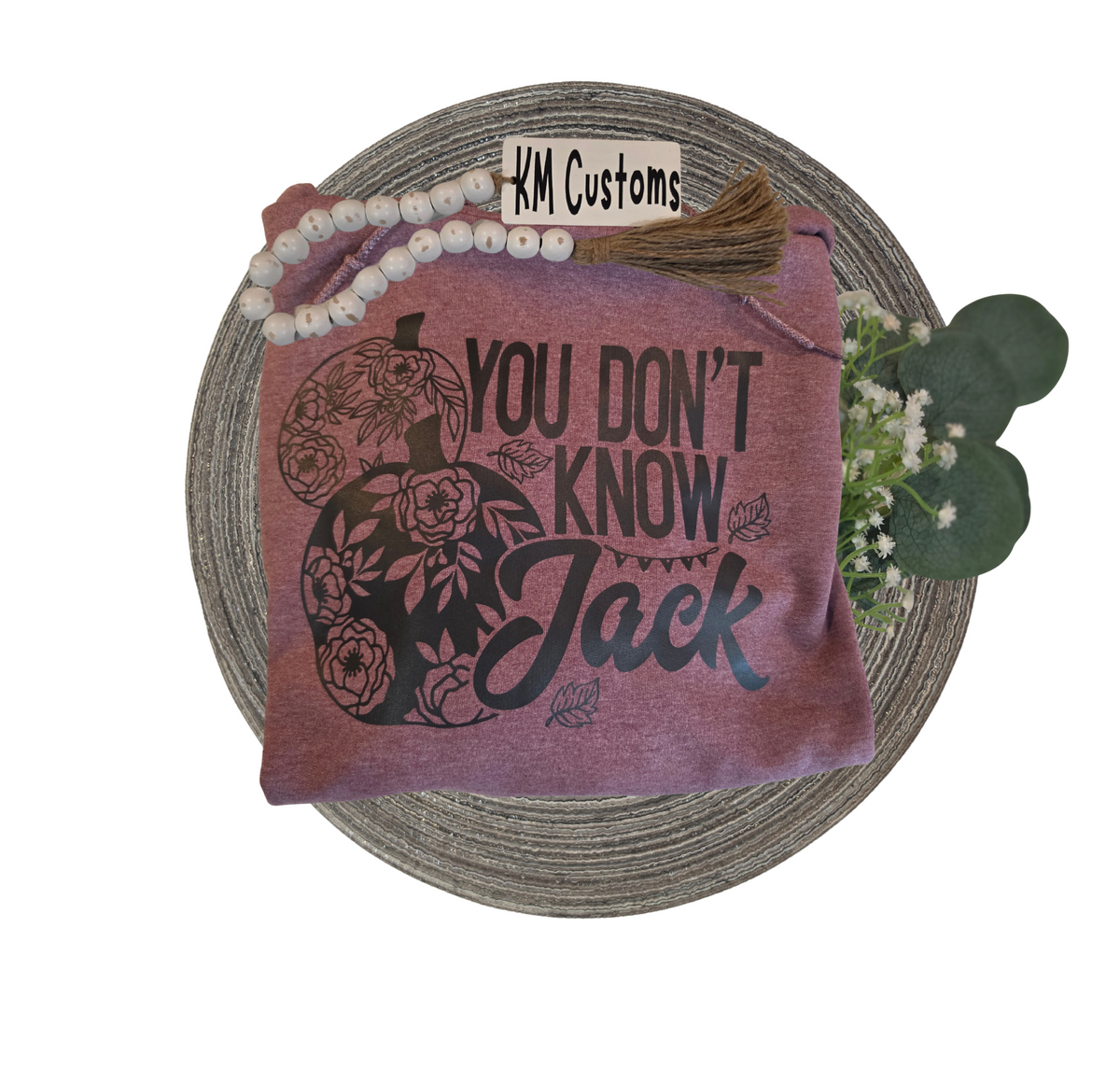 You Don't Know Jack Floral Pumpkin Graphic Hoodie