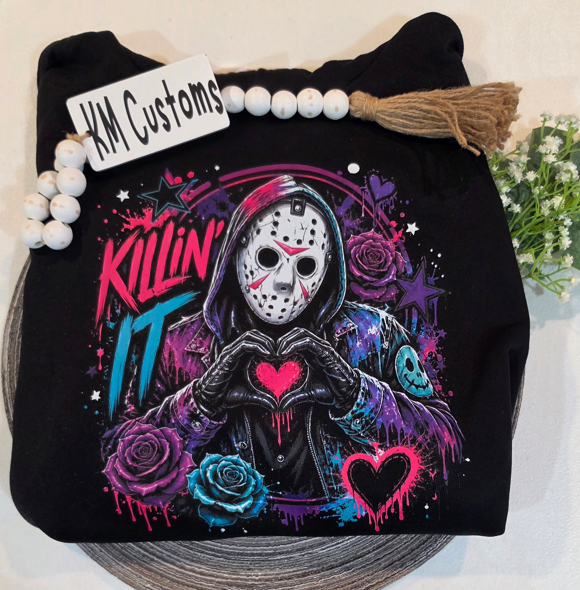 "Killin' It" Slasher Heart Neon Graphic Hoodie