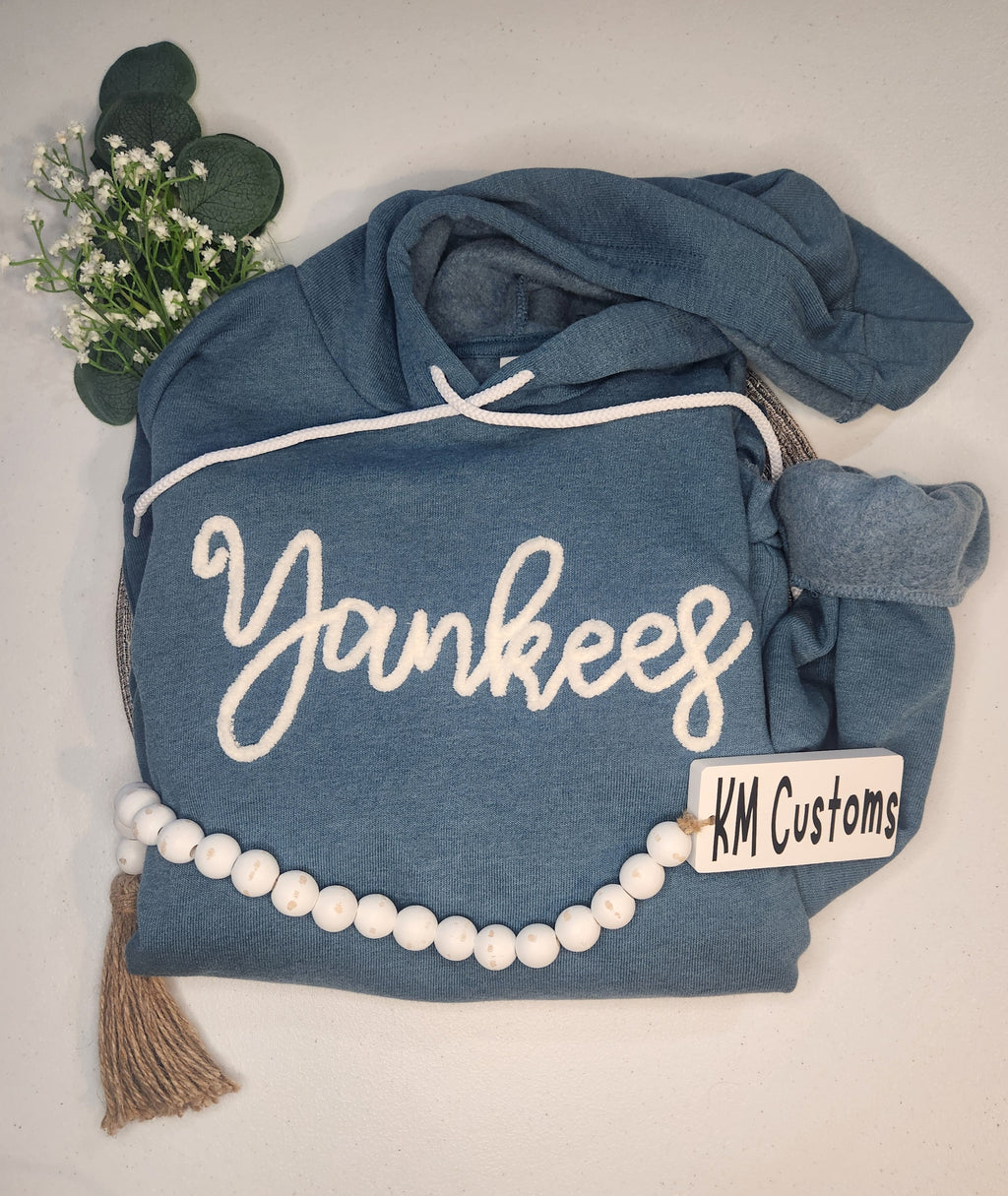 Vintage Script Chenille Embroidered Hoodie